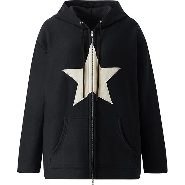 トップス Crooked Zipper Hooded Sweatshirt YUNZSXJY Womens Men Zip Up Grunge Hoodie Cross Print Jacket